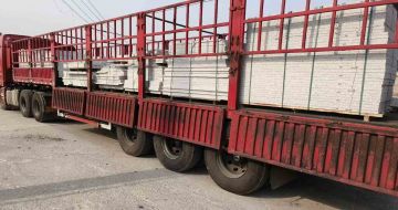 青岛 白麻荔枝面外墙干挂，工厂装车日常