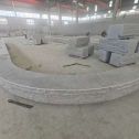 青岛 芝麻白异形坐凳，自然面光面弧形加工