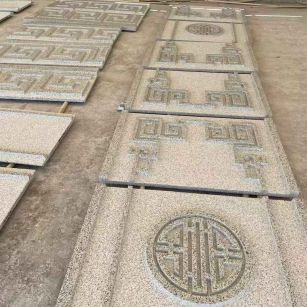 青岛 白麻花岗岩外墙立面雕刻板