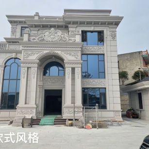 青岛 白麻花岗岩别墅外墙干挂