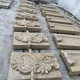 青岛 黄金麻花岗岩别墅外墙雕刻板