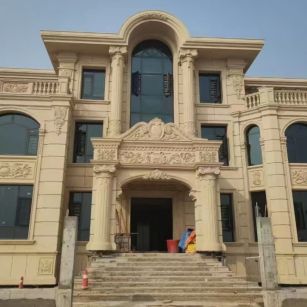 青岛 黄金麻花岗岩别墅外墙干挂