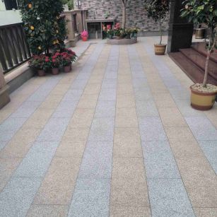 青岛 黄金麻白麻荔枝面庭院铺装展示