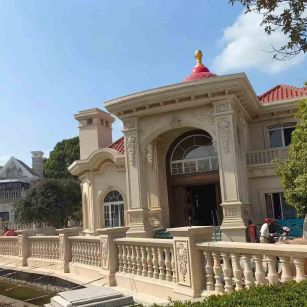 青岛 黄金麻花岗岩欧式别墅