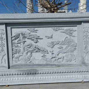 青岛 芝麻白大型照壁，屏风，影壁