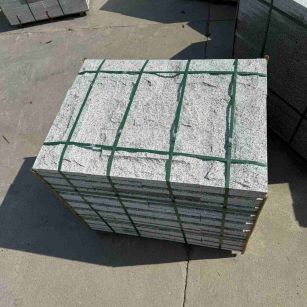 青岛 白麻花岗岩石材自然面蘑菇石成品