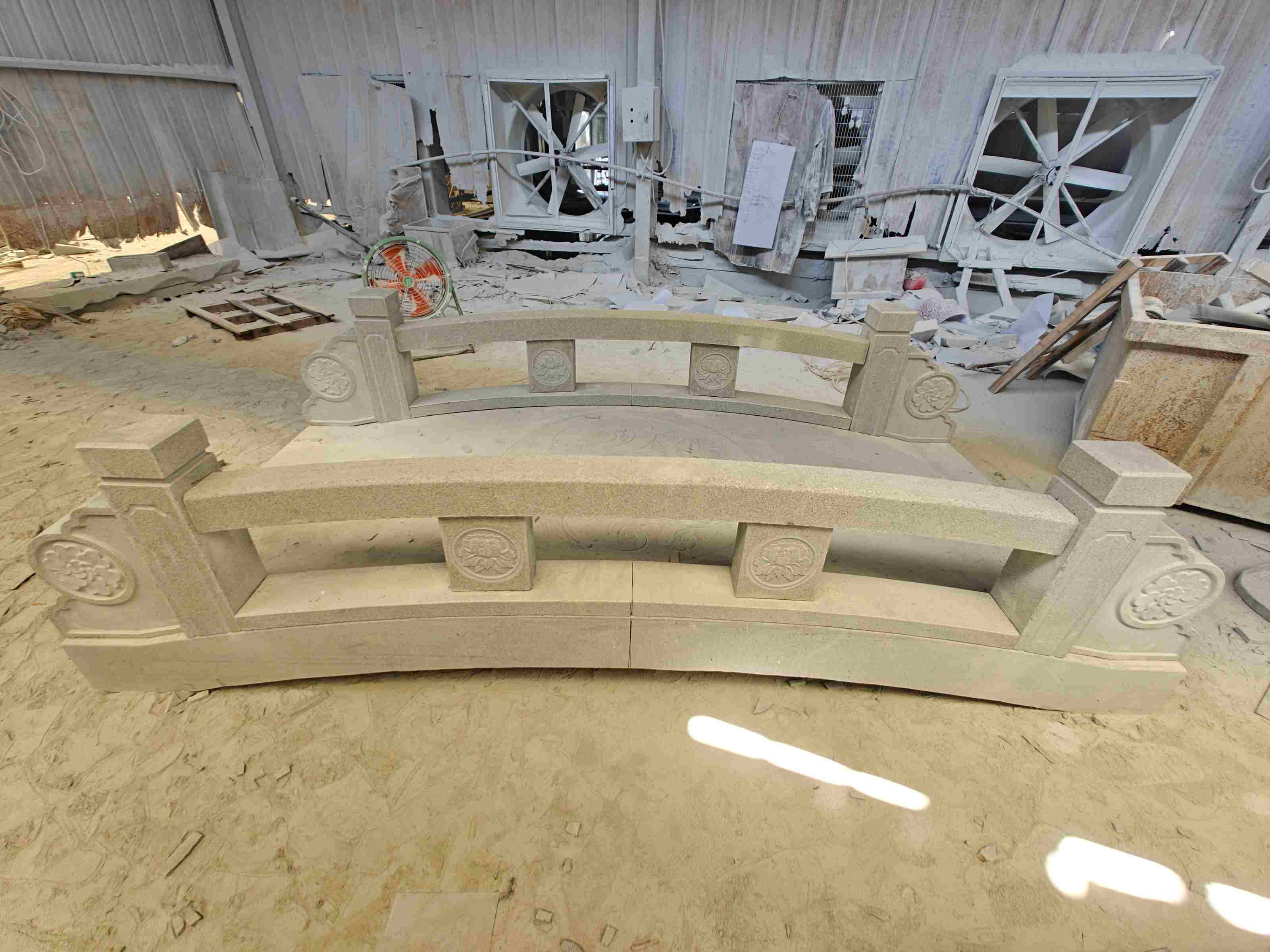 青岛 芝麻灰花岗岩异形加工-拱桥，石桥